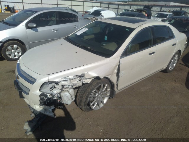 1G1ZE5E02CF151446 - 2012 CHEVROLET MALIBU LTZ WHITE photo 2