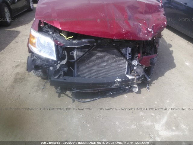 1D8HN54P88B167832 - 2008 DODGE GRAND CARAVAN SXT RED photo 6