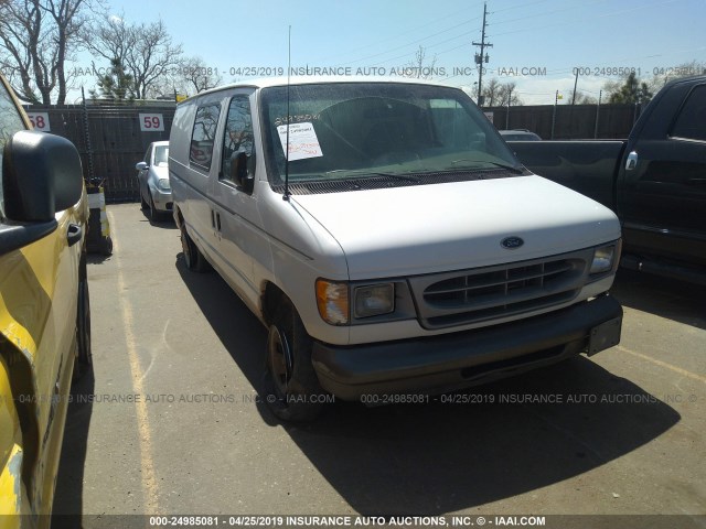 1FTRE14221HA78311 - 2001 FORD ECONOLINE E150 VAN WHITE photo 1