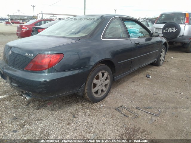 19UYA2256WL011596 - 1998 ACURA 3.0CL GREEN photo 4