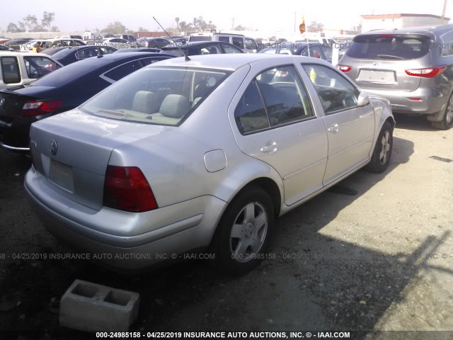 3VWSC29M1YM153722 - 2000 VOLKSWAGEN JETTA GLS SILVER photo 4