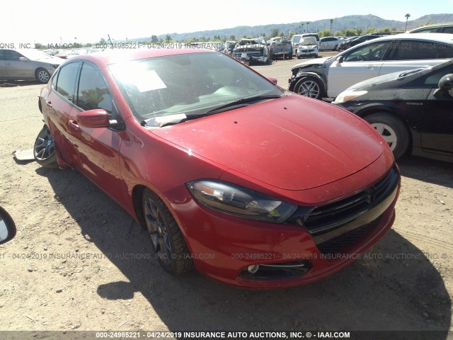 1C3CDFBB8GD680238 - 2016 DODGE DART SXT RED photo 1