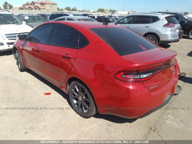 1C3CDFBB8GD680238 - 2016 DODGE DART SXT RED photo 3