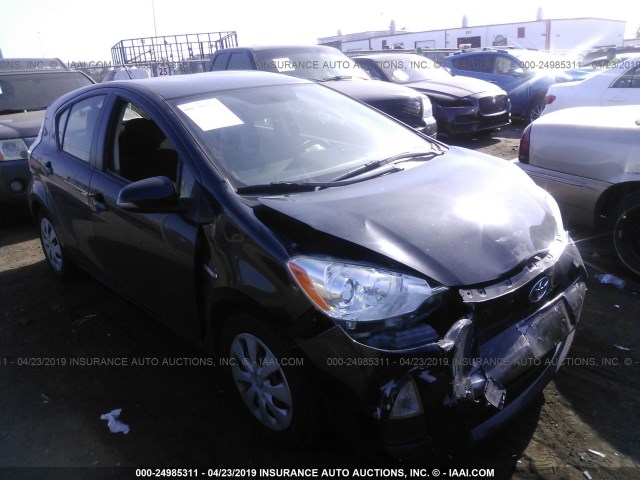 JTDKDTB31E1063888 - 2014 TOYOTA PRIUS C BLACK photo 1