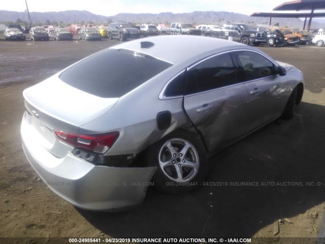 1G1ZB5ST8HF114996 - 2017 CHEVROLET MALIBU LS SILVER photo 4