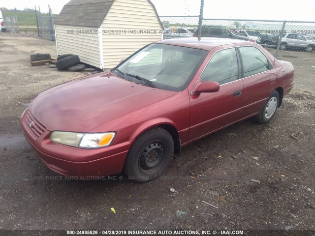 4T1BG22K4VU003932 - 1997 TOYOTA CAMRY CE/LE/XLE RED photo 2