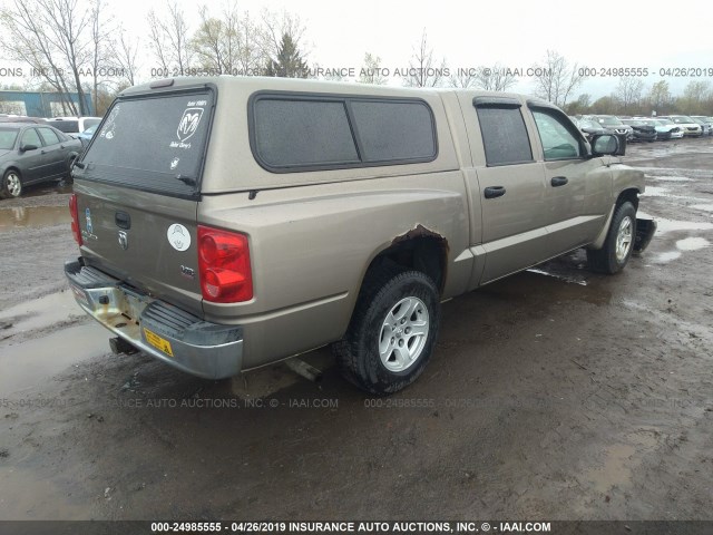 1D7HE48N36S532793 - 2006 DODGE DAKOTA QUAD SLT BEIGE photo 4