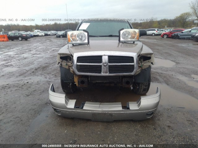 1D7HE48N36S532793 - 2006 DODGE DAKOTA QUAD SLT BEIGE photo 6