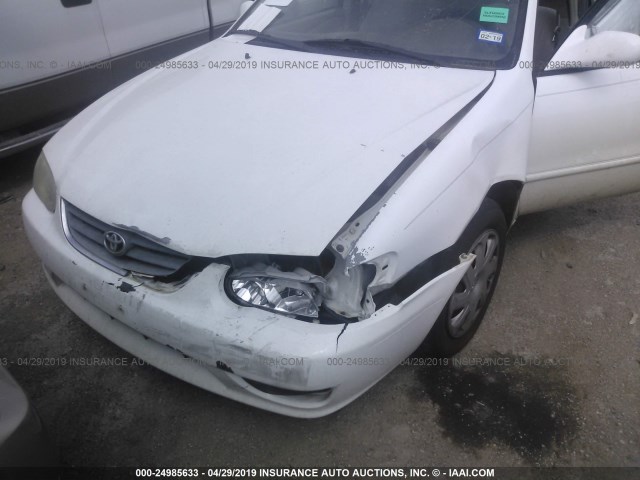 1NXBR12E71Z535930 - 2001 TOYOTA COROLLA CE/LE/S WHITE photo 6