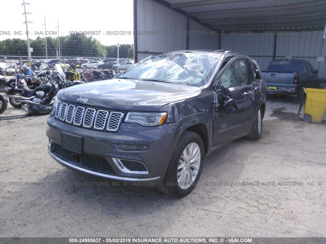 1C4RJFJG1JC331446 - 2018 JEEP GRAND CHEROKEE SUMMIT GRAY photo 2