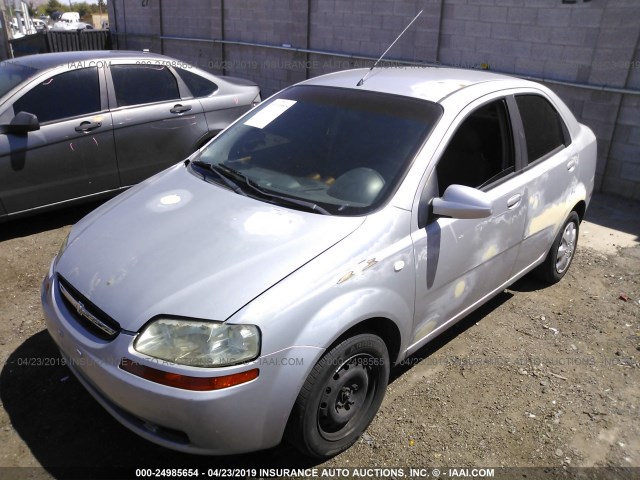 KL1TD566X6B564463 - 2006 CHEVROLET AVEO LS GRAY photo 2