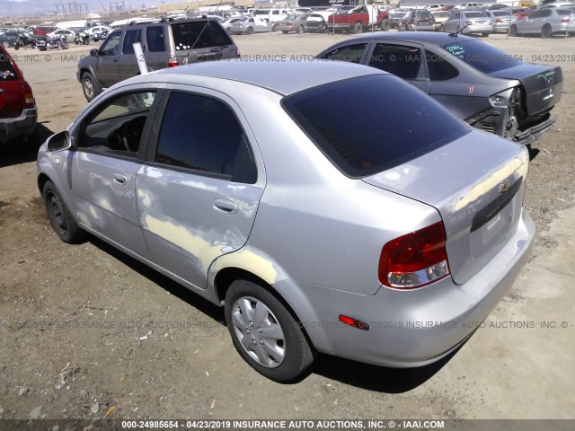 KL1TD566X6B564463 - 2006 CHEVROLET AVEO LS GRAY photo 3