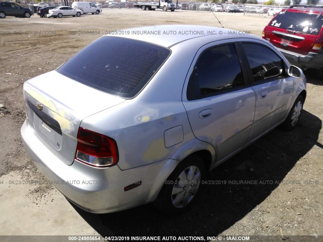 KL1TD566X6B564463 - 2006 CHEVROLET AVEO LS GRAY photo 4