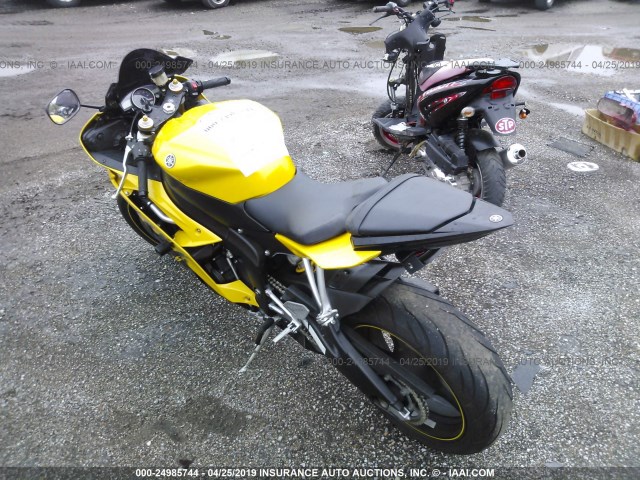 JYARJ16E48A010058 - 2008 YAMAHA YZFR6 YELLOW photo 3