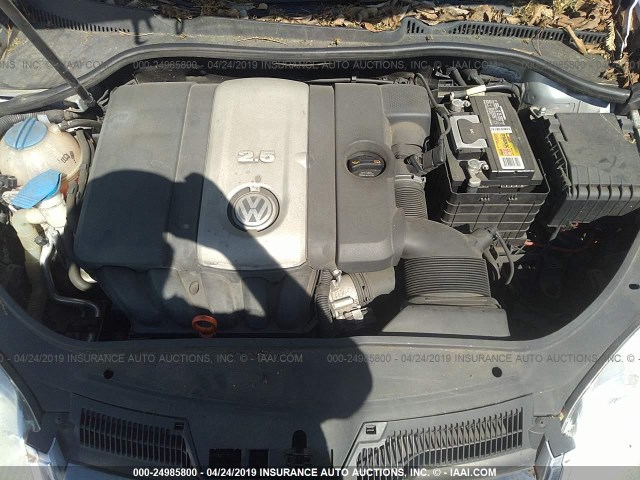 3VWEF71K07M150496 - 2007 VOLKSWAGEN JETTA WOLFSBURG 银色 照片 10