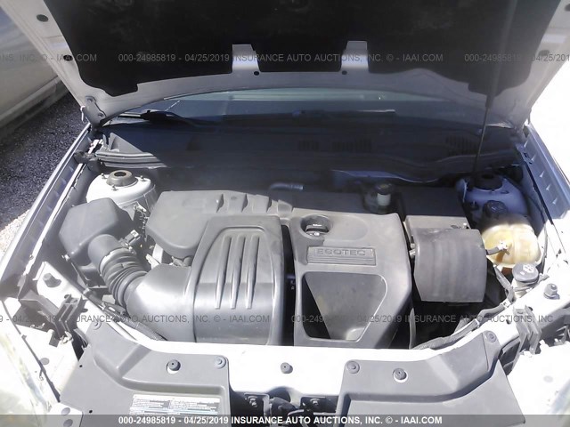 1G2AL18F687217358 - 2008 PONTIAC G5 SILVER photo 10