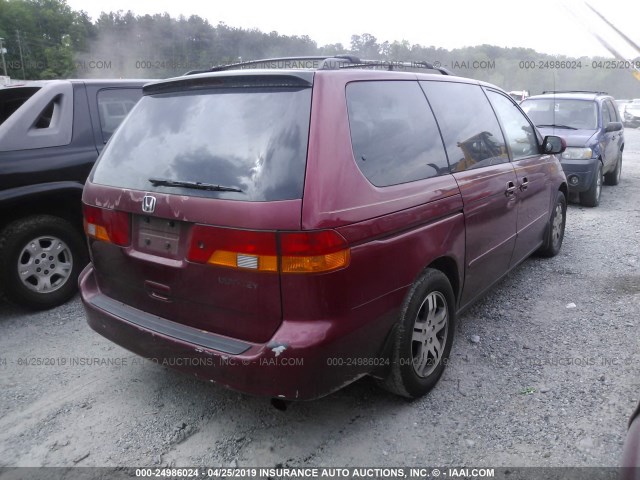 5FNRL18973B009744 - 2003 HONDA ODYSSEY EXL MAROON photo 4