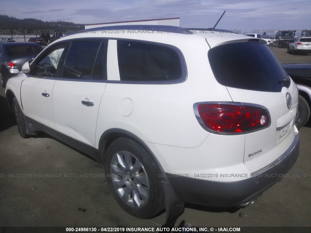 5GALVCED4AJ120991 - 2010 BUICK ENCLAVE CXL WHITE photo 3