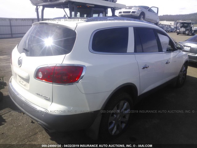 5GALVCED4AJ120991 - 2010 BUICK ENCLAVE CXL WHITE photo 4