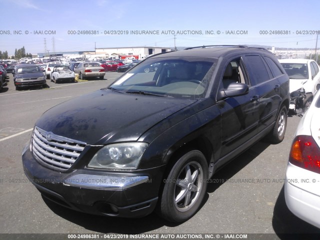 2C8GF68494R291843 - 2004 CHRYSLER PACIFICA BLACK photo 2