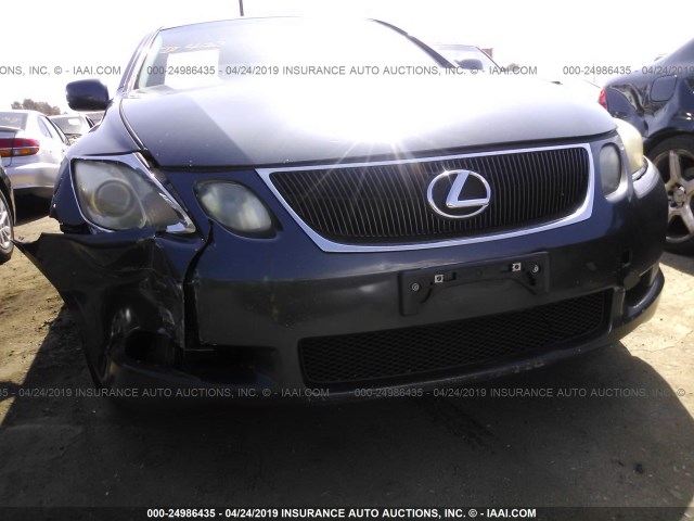 JTHBH96S365006867 - 2006 LEXUS GS GENERATION 200 300 GRAY photo 6