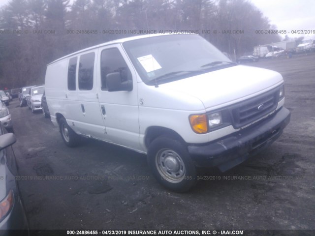 1FTRE14W74HA44677 - 2004 FORD ECONOLINE E150 VAN WHITE photo 1