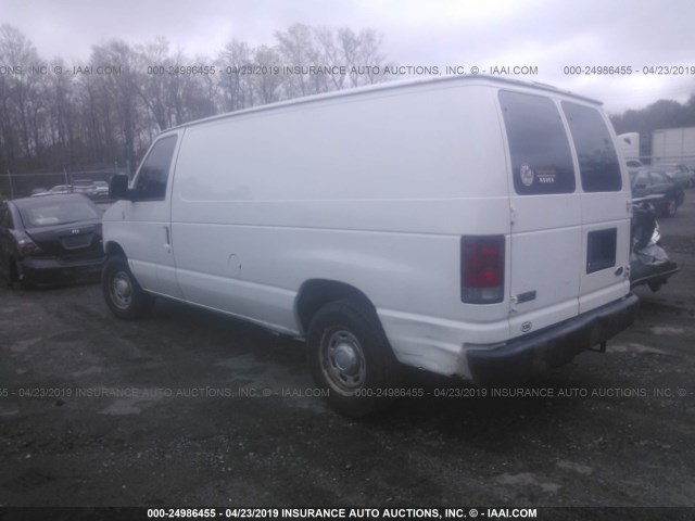 1FTRE14W74HA44677 - 2004 FORD ECONOLINE E150 VAN WHITE photo 3