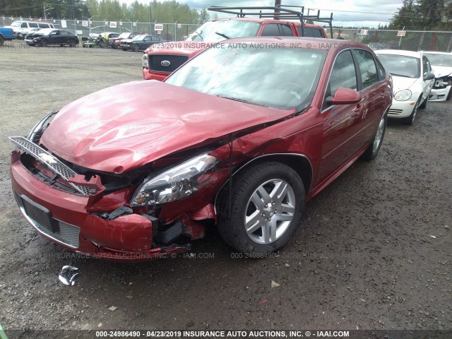 2G1WB5E3XE1187594 - 2014 CHEVROLET IMPALA LIMITED LT RED photo 2