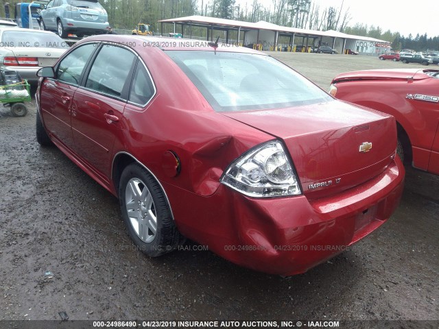 2G1WB5E3XE1187594 - 2014 CHEVROLET IMPALA LIMITED LT RED photo 3