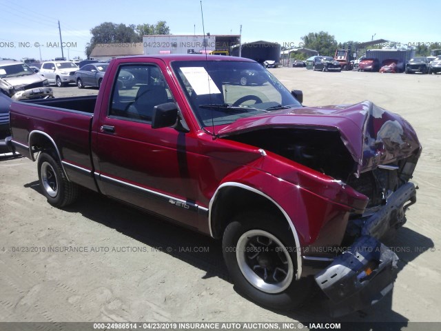 1GCCS14R1P8163743 - 1993 CHEVROLET S TRUCK S10 RED photo 1