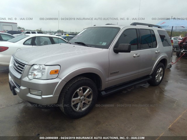 1FMEU63E17UB43008 - 2007 FORD EXPLORER XLT SILVER photo 2