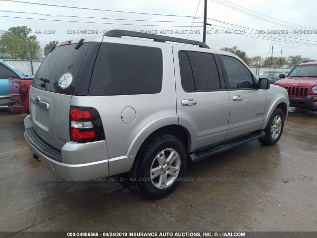 1FMEU63E17UB43008 - 2007 FORD EXPLORER XLT SILVER photo 4