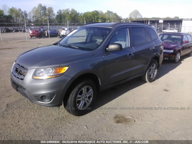 5NMSG3AB6AH408249 - 2010 HYUNDAI SANTA FE GLS GRAY photo 2