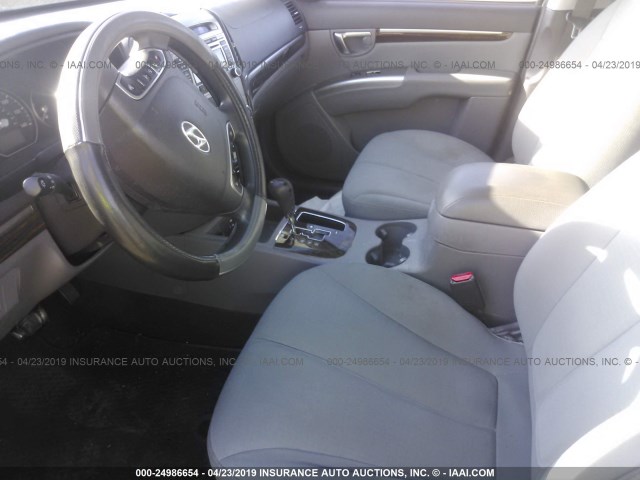 5NMSG3AB6AH408249 - 2010 HYUNDAI SANTA FE GLS GRAY photo 5