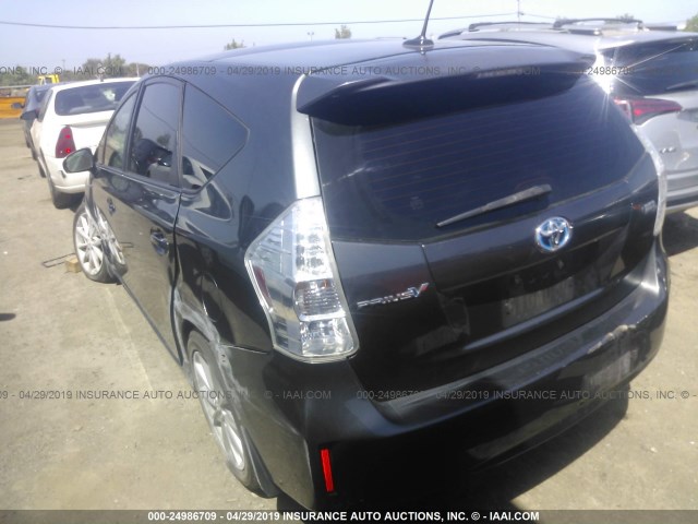 JTDZN3EU6C3078551 - 2012 TOYOTA PRIUS V GRAY photo 3