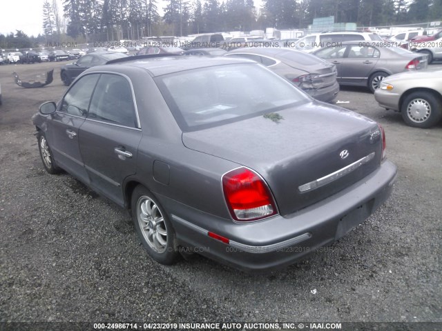 KMHFU45EX2A224542 - 2002 HYUNDAI XG 350 GRAY photo 3