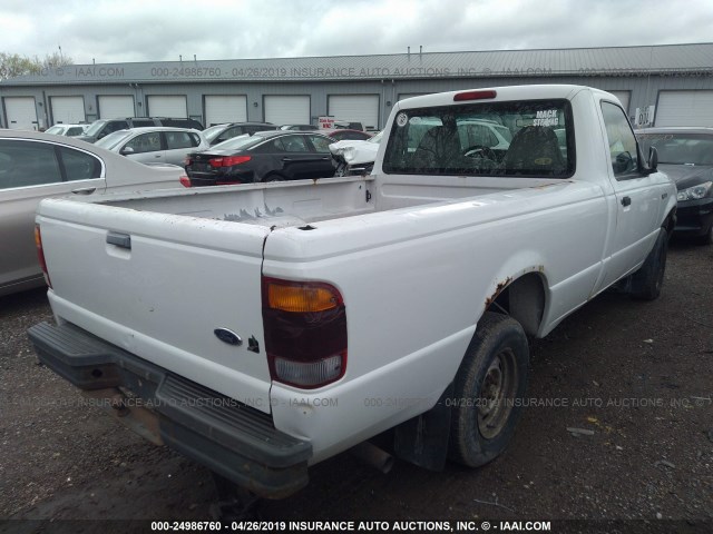 1FTYR10U7WUB69466 - 1998 FORD RANGER WHITE photo 4