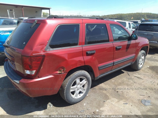 1J4GR48K96C304754 - 2006 JEEP GRAND CHEROKEE LAREDO/COLUMBIA/FREEDOM 红色 照片 4