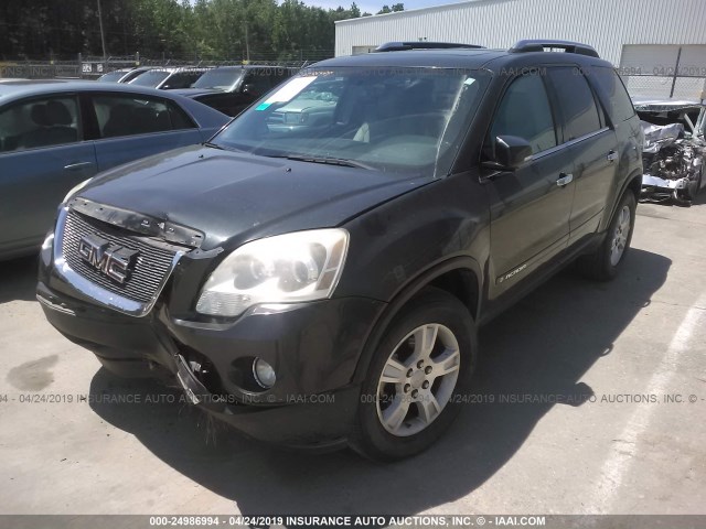 1GKEV33717J123185 - 2007 GMC ACADIA SLT-2 BLACK photo 2