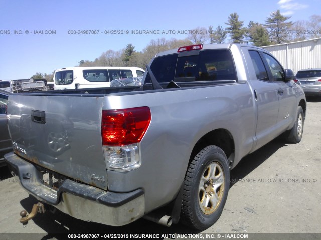 5TFUM5F19AX007430 - 2010 TOYOTA TUNDRA DOUBLE CAB SR5 SILVER photo 4