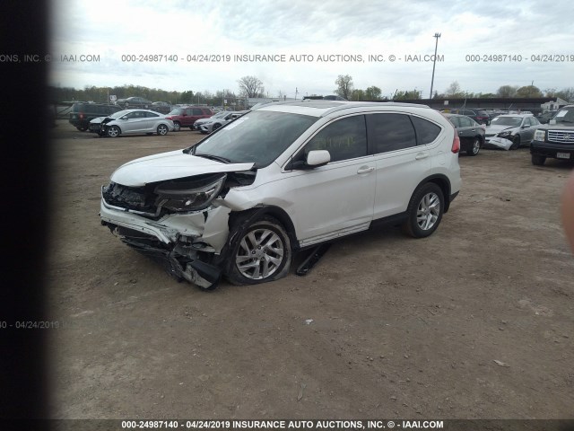 5J6RM3H78GL014973 - 2016 HONDA CR-V EXL WHITE photo 2