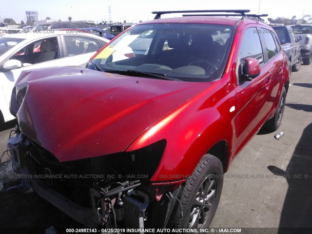 JA4AP3AU1BZ010337 - 2011 MITSUBISHI OUTLANDER SPORT ES RED photo 2