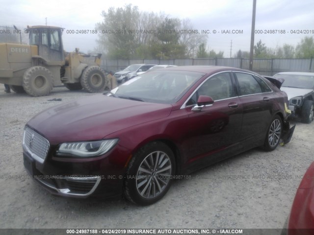 3LN6L5C98HR665471 - 2017 LINCOLN MKZ SELECT RED photo 2