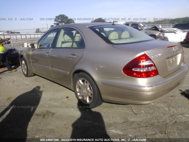 WDBUF65J33A176039 - 2003 MERCEDES-BENZ E 320 BEIGE photo 3