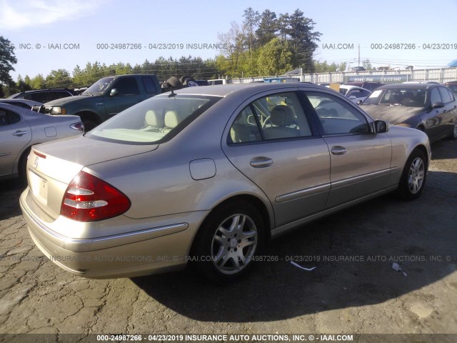 WDBUF65J33A176039 - 2003 MERCEDES-BENZ E 320 BEIGE photo 4