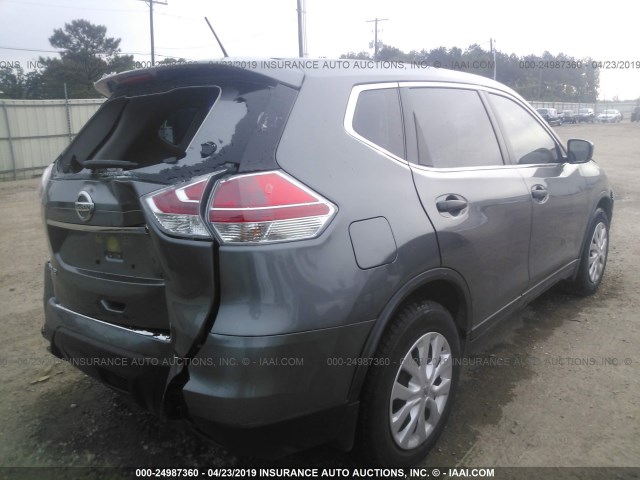 JN8AT2MT4GW019657 - 2016 NISSAN ROGUE S/SL/SV GRAY photo 4