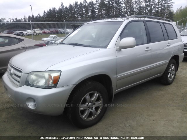 JTEGP21A070148362 - 2007 TOYOTA HIGHLANDER SPORT SILVER photo 2