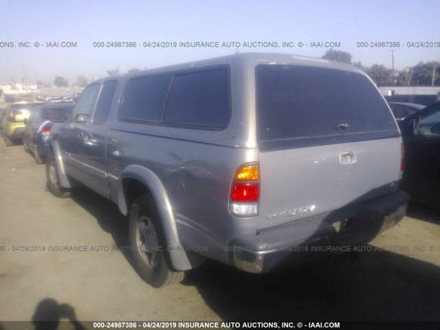 5TBRT38141S189997 - 2001 TOYOTA TUNDRA ACCESS CAB LIMITED GRAY photo 3