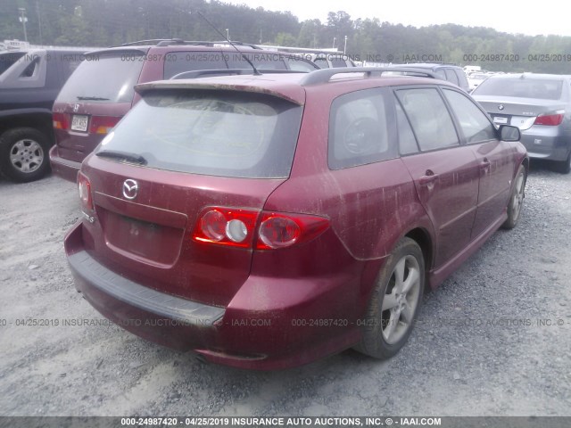 1YVHP82D455M57041 - 2005 MAZDA 6 S RED photo 4