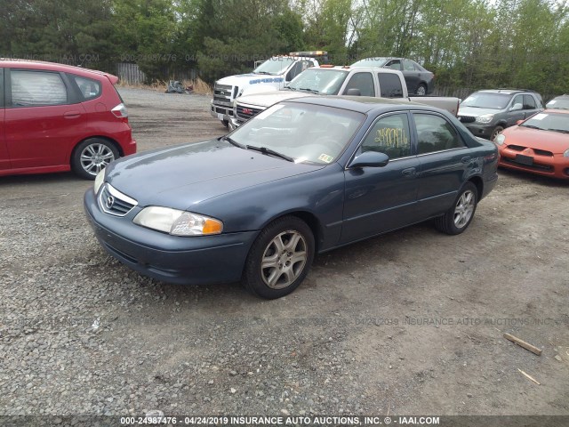 1YVGF22D115242402 - 2001 MAZDA 626 ES/LX BLUE photo 2